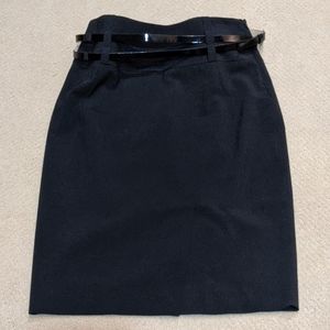 Lavia black pencil skirt with front slit